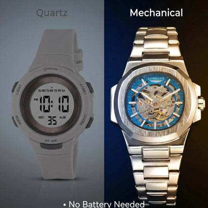 LONGLUX Men Automatic Mechanical Watch Luxury Watches Waterproof Skeleton Business Cheap Wholesale Stainless Steel Gift Watch
