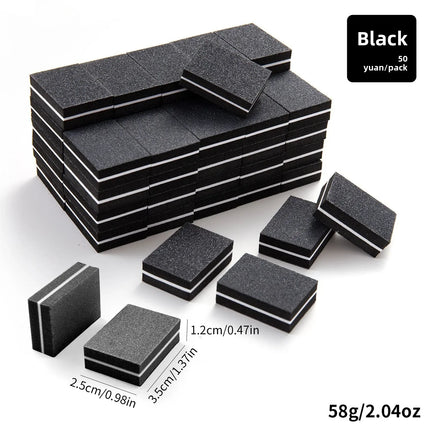 50pcs Lot Two-sided Mini Nail File Blocks Colorful Sponge Nail Buffer Block Nail Polishing Manicure Tools 100/180 Grit Wholesale 2026
