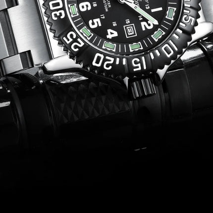 ADDIESDIVE 44mm Men's  Wrist Watch 50m Water Resistant Large Luminous Dial Date Display Stainless Steel Men's Quartz Watch