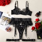 Toucheart Erotic Lingerie Lace See-through Bow Knot Decor Patchwork Body Shaping Hollow Intimate Women Flirt Hot Underwear Set