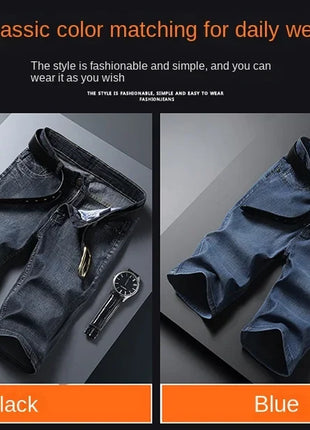 Jorts in denim slim da uomo stile classico da uomo Estate New Business Fashion Thin Stretch Short Casual jorts da uomo