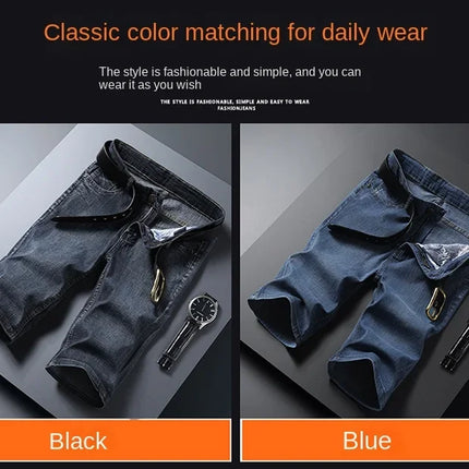 Jorts in denim slim da uomo stile classico da uomo Estate New Business Fashion Thin Stretch Short Casual jorts da uomo