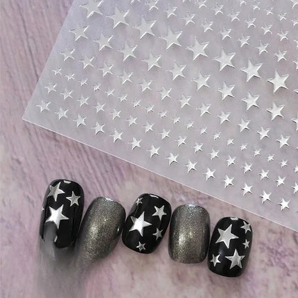 ail Stickers Self-adhesive Nail Ribbon Star Sticker Gel Polish Decals Kawaii Accesories ZJT15