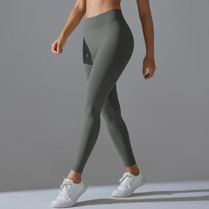 Fitness Sports Leggings Women's High Waist Seamless Yoga Legging Scrunch Butt Breathable Push Up Sports Pants Women Gym Tights PlatiNum