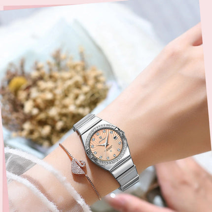 Orologio da donna POEDAGAR, raffinato, impermeabile, luminoso, con datario, in acciaio inossidabile, elegante orologio da polso al quarzo per donna. platinumshop