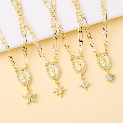 Uomini di alta qualità Donne Gioielli religiosi Collana con ciondolo in zirconi di San Giuda Classico per la festa quotidiana Gioielli di preghiera Regalo amuleto