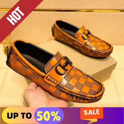 Mocassini in vera pelle da uomo design mocassino slip on morbido piatto scarpe casual da uomo guida calzature maschili scarpe da barca fatte a mano