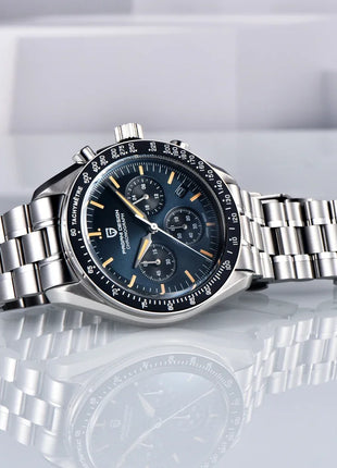 Nuovo Orologio da Uomo PAGANI DESIGN Gold Moon 2026, Cronografo Sportivo al Quarzo VK63, con Vetro Zaffiro AR, Impermeabile, Luminoso, in Acciaio Inossidabile, Lunetta in Ceramica, Regalo