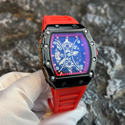 Orologio da uomo leggero marchio di lusso quadrante barile di vino orologio sportivo alla moda con bagliore notturno orologio calendario Reloj L146 platinumshop