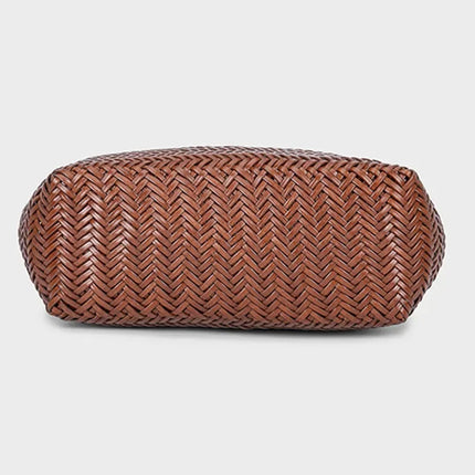Women's 2-in-1 Woven Straw Bag Underarm Straw Bag with Adjustable Strap Large Capacity Dumpling Shoulder Bag for Summer Beach Bucket Bag