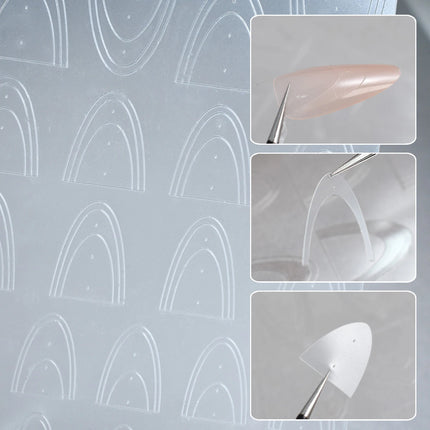 1pcs Hollow Lace Simple Fashion French Nail Stickers Self-Adhesive Slider Nail Art Decals Decoration DIY Nail Art Accessories