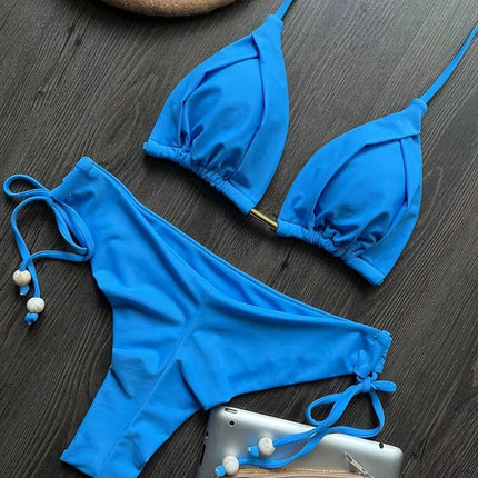 RUOTONGSEPT 2025 Nuovo Sexy Costume da Bagno Triangolare in 13 Colori per Donne, Bikini Brasiliano, Costume Push-Up, Set Bikini da Spiaggia platinumshop