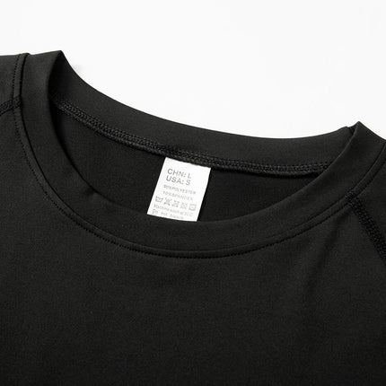 Men's Long Sleeved Sports T-Shirt With High Elasticity And Quick Drying Solid Color Long Sleeves for Autumn Winter PlatiNum