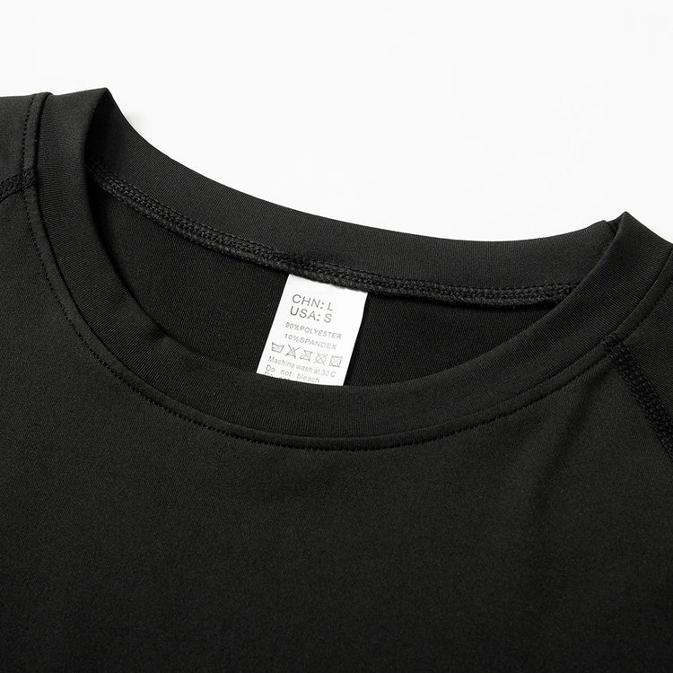 Men's Long Sleeved Sports T-Shirt With High Elasticity And Quick Drying Solid Color Long Sleeves for Autumn Winter PlatiNum