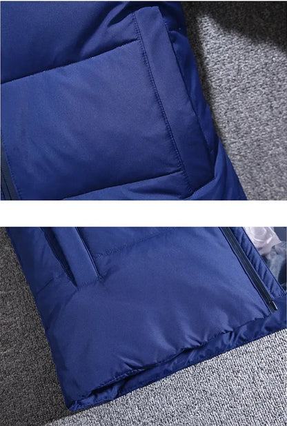 -20 Degree Down Jacket Male Winter Parkas Men White Duck Down Jacket Hooded Outdoor Thick Warm Padded Snow Coat Oversize M-4XL - PlatiNum