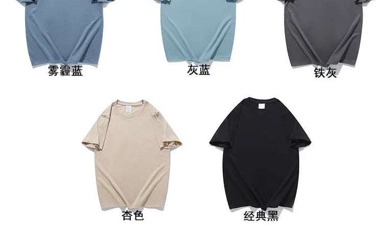 T-shirt in cotone 100% uomo donna tinta unita O collo top a maniche corte estate coreana maglietta a mezza manica allentata unisex M-4XL