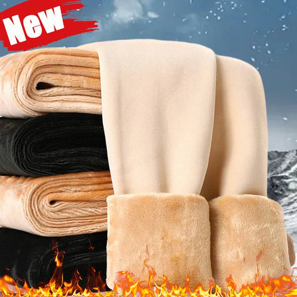 New Winter Plush Warm LeggingsThermal Pants Polar Pantyhose Sock Lined Pants Velvet Tights Skin Effect High Waist Wool Leggings PlatiNum
