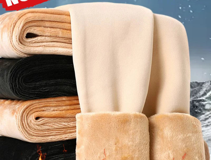 New Winter Plush Warm LeggingsThermal Pants Polar Pantyhose Sock Lined Pants Velvet Tights Skin Effect High Waist Wool Leggings PlatiNum