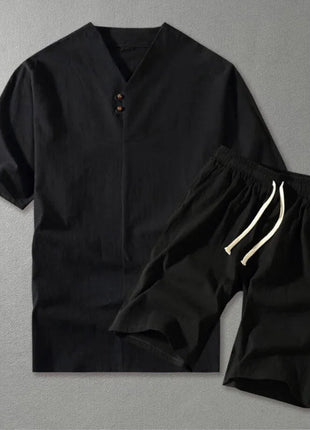 Men's Clothing Large Size Tracksuit 8XL 9XL Linen Short T-shirt Summer Suit 160kg Clothing Track Suit 5XL Cotton Husband Set PlatiNum