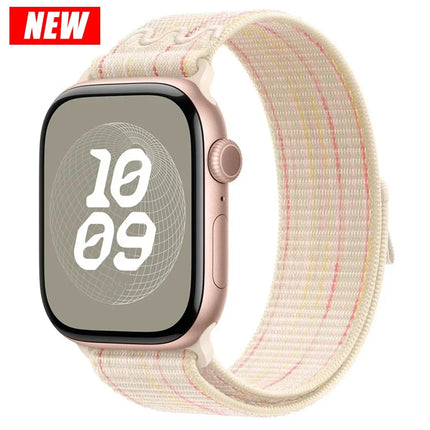 Cinturino in nylon per Apple Watch Ultra 3 49mm, bracciale iWatch 11 10 9 8 7 6 5 4 SE Sport NUOVO Design 42-46mm 45mm 44mm 41mm