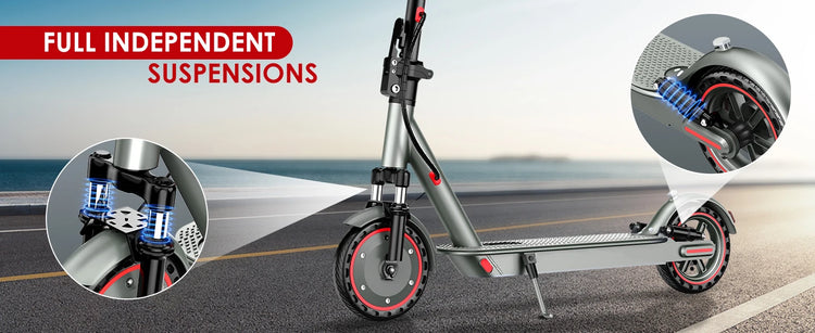 HiQiS D8 pro 350W Potente scooter elettrico Gamma 30KM Pneumatico solido da 8,5 pollici Monopattino elettrico 10.5Ah 30KM/H E-scooter