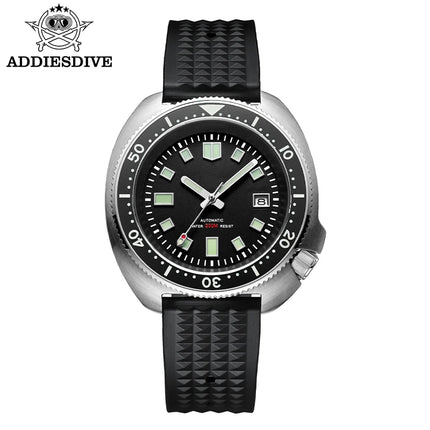 ADDIESDIVE Luxury Men's Automatic Watch Ceramic Bezel Sapphire Glass 200m Waterproof Ultra Bright Blue Luminous Diving Watch