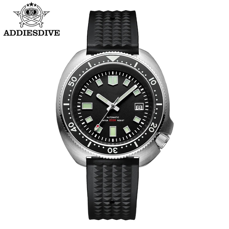 ADDIESDIVE Luxury Men's Automatic Watch Ceramic Bezel Sapphire Glass 200m Waterproof Ultra Bright Blue Luminous Diving Watch