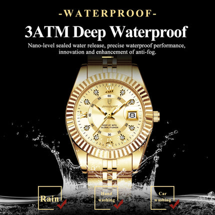 POEDAGAR Orologio da polso da donna alla moda Impermeabile Data luminosa Orologi da donna eleganti Orologio al quarzo in acciaio inossidabile per donna Reloj platinumshop
