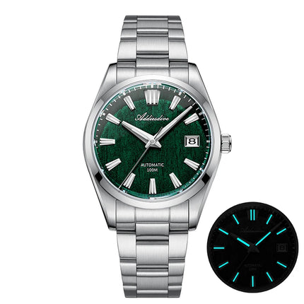 ADDIESDIVE Top Brand Automatic Watch For Men Sapphire Glass Unique Bark Texture Waterproof Luminous Mechanical Watch New AD2075