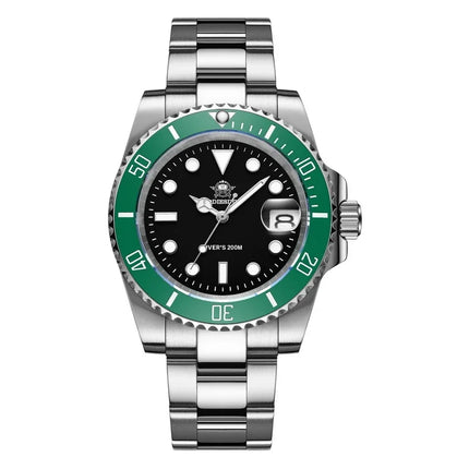 ADDIESDIVE MY-H3-2 Men's Dive Quartz Watch 41mm Fashion Stainless Steel Wristwatch 200M Calendar Display Luminous Watches ForMen