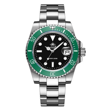 ADDIESDIVE MY-H3-2 Men's Dive Quartz Watch 41mm Fashion Stainless Steel Wristwatch 200M Calendar Display Luminous Watches ForMen