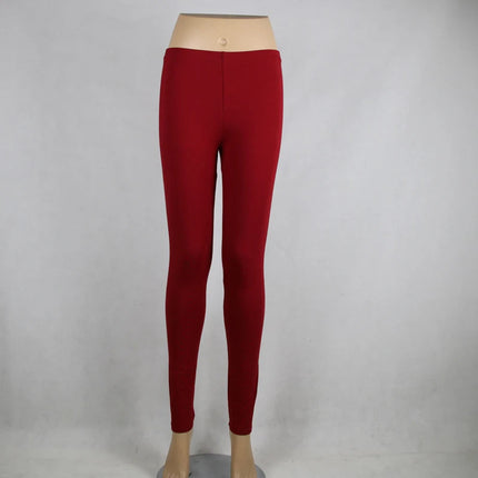 Solid Candy Color Leggings For Women 7XL 6XL 5XL Modal Cotton Large Size Ankle Legins Pants Grey Black White Pink Red Purple PlatiNum