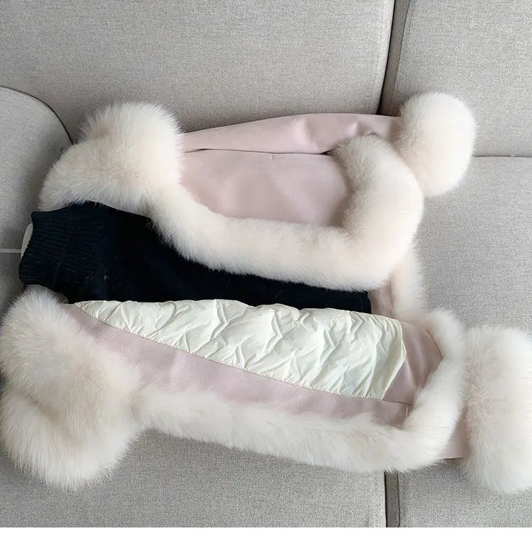 2026 Winter New Faux Fur Jacket Women's Overcoat Fashion Loose Thickened Warm Parker Coat Women's Down Jacket Outwear Casaco