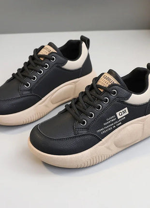 New Women's Shoes 2024 Spring Thick Sole Elevated Shoes Sports Shoes Women's Shoes Student Street Casual Board Shoes PlatiNum
