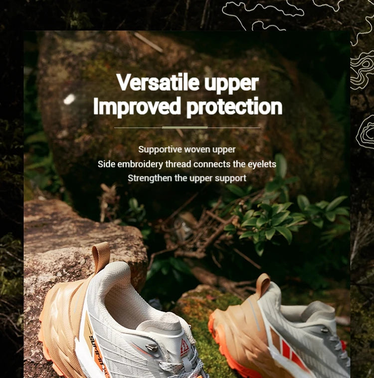 361 Degrees Yushan PRO Men Running Shoes Durable Hiking Cushioning Breathable Non-slip Outdoor Jogging Male Sneakers 672522250 PlatiNum