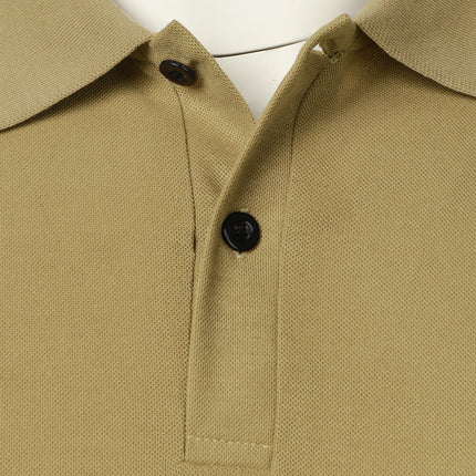 Men's Casual Short Sleeve Button-Up Lapel Solid Color T-Shirt