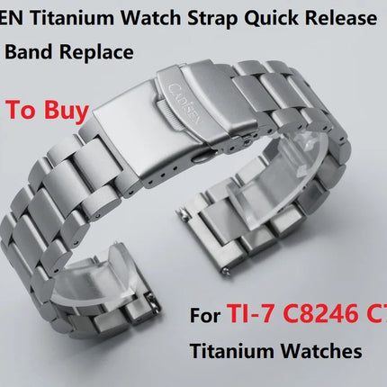 CADISEN TI-7 Autodyne Titanium Steel Automatic Mechanical Canvas Wristwatch MIYOTA 8215 Luminous Sapphire Waterproof Man Watches