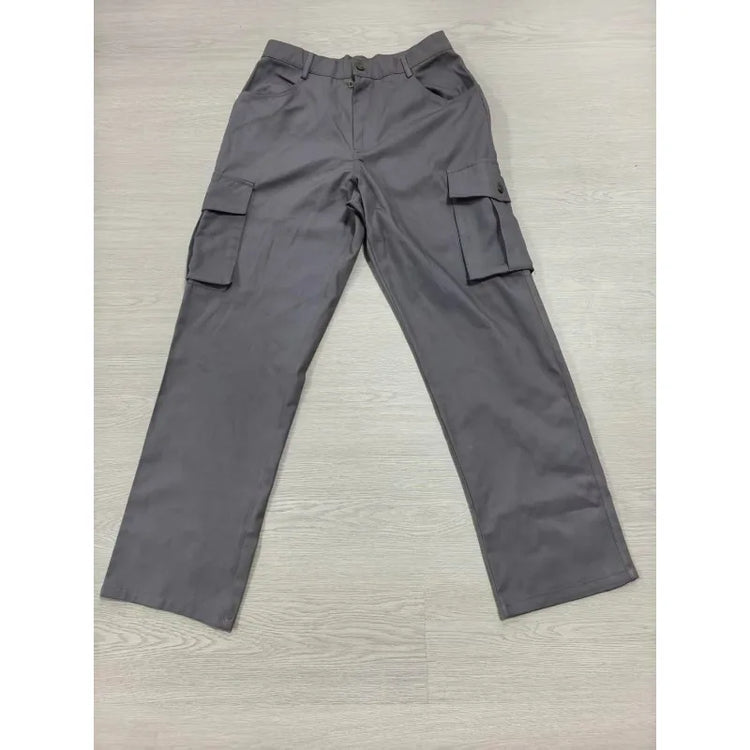 KIDWHXR Cargo Pants Men Autumn Simple Solid Elastic Waist Man Trousers Outdoor Sports Casual Male Jogging Tactical Pants