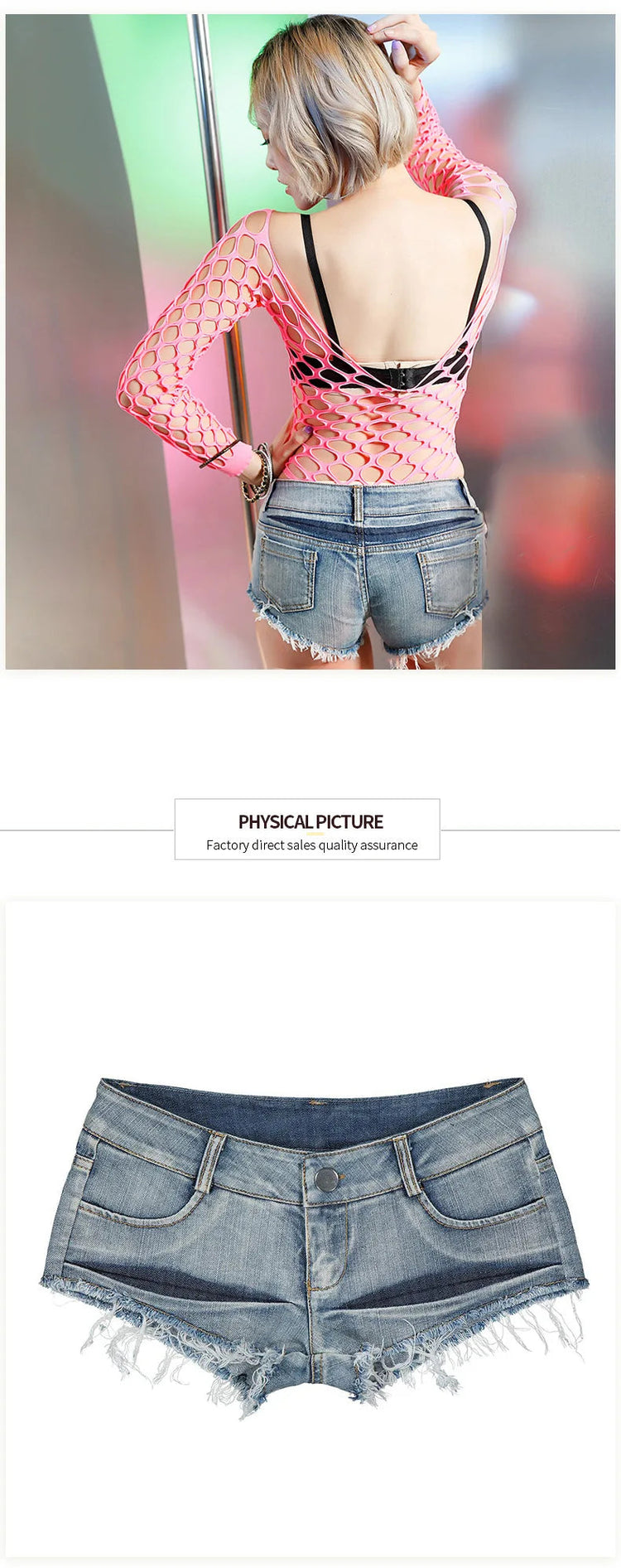 Women Short Hot Pants Jeans Slim Fit Low Waist Irregular Pockets Sexy Tassels Denim Shorts Button Fly Party Summer 2025 PlatiNum