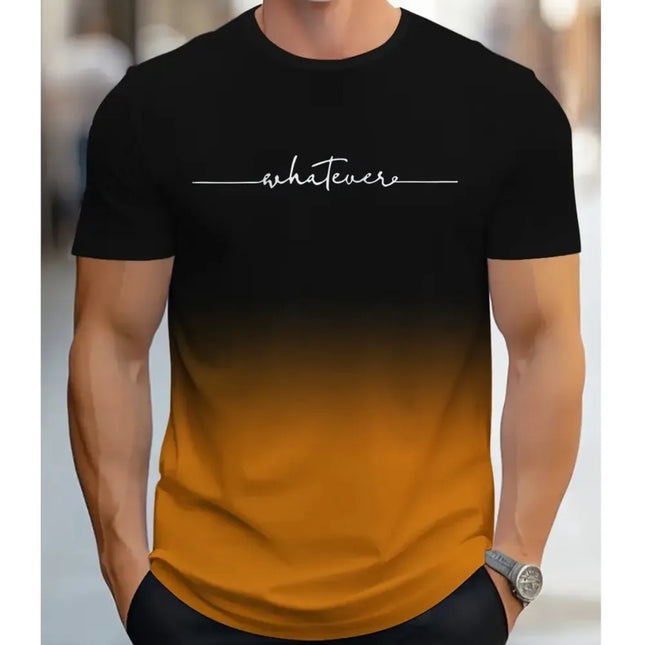 Men's Casual Shirts, Men's T-shirts, Men's Clothing, Versatile Tops, Simple Style, Everyday Contrast Outfits