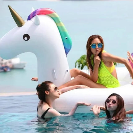 Large Inflatable Unicorn Toys Summer Pool Swim Ring Thickened PVC Air Beach Party Inflatable Toys for Kids Adults