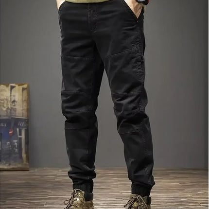 Grey Men's Cargo Pants Multipockets Black Male Trousers Multi Pocket Slim Techwear Harajuku Korean Style Cotton Nylon Y2k Luxury