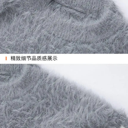 2026 Winter Fashion Sweater Men Casual Knit Pullovers Mens Thick Warm letter pattern Sweaters Men's Daily Warm sweaters male