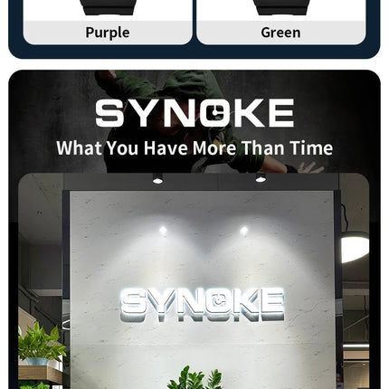 SYNOKE Digital Watches uomo sport luminoso multifunzione impermeabile orologio da polso da donna all'aperto e in esecuzione studente sette luci platinumshop