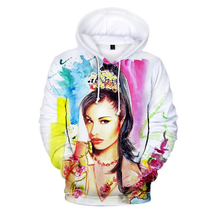 Sexy Singer Selena Quintanilla 3D Print Hoodies Men Women Hip Hop Oversized Pullover Hooded Sweatshirts Streetwear Man Clothing