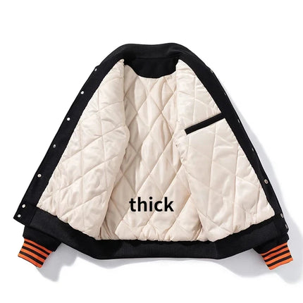 2026 Embroidery Varsity Men Women Letter Winter American Baseball Jacket Hip Hop Woolen Coat Thick Warm Outwear Par QW3MV