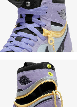 Scarpe da ginnastica Nike originali Air Jordan 1 con cerniera alta da uomo CW6576-500 platinumshop