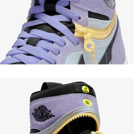 Scarpe da ginnastica Nike originali Air Jordan 1 con cerniera alta da uomo CW6576-500 platinumshop