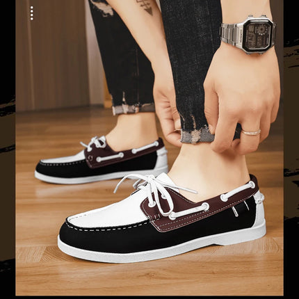 Mocassini da uomo Design Scarpe da barca Pelle PU Alta qualità Comodo Slip-On Morbido Piatto Versatile Scarpe da guida alla moda Mocassini