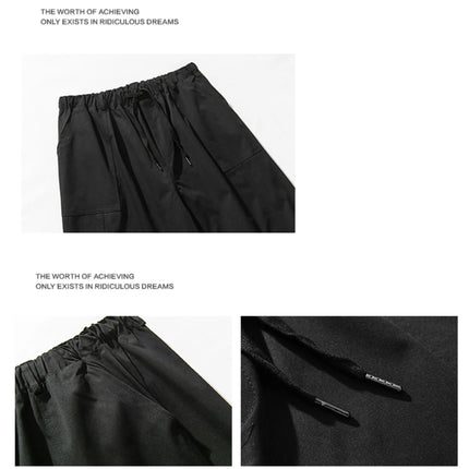Pantaloni estivi da uomo a gamba larga Pantaloni moda casual solidi leggeri e sottili Harun Pantaloni da jogging larghi da uomo Pantaloni cargo Streetwear Taglie forti 5XL